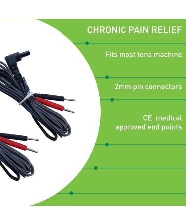 Med-Fit TENS Leads Pack of Two Flexible TENS Cables with 2mm pin connectors - Buy Online on GoSupps.com