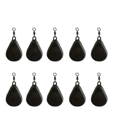 BZS Carp Fishing Weights Flat Pear with Swivel Available in smooth and textured finish 1.5oz- 42.52g Smooth Smooth