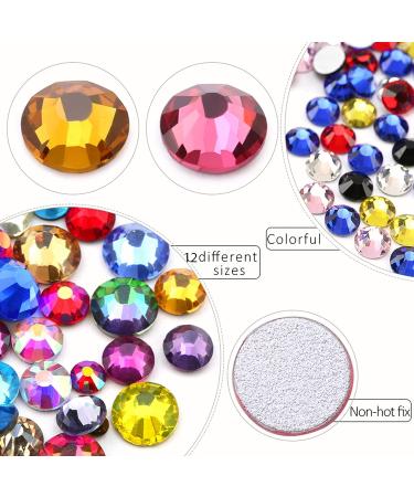 RODAKY Colorful Crystal Rhinestones - 1560Pcs Mixed 12 Color 3mm Nail Art Stones for DIY Craft and Makeup Decoration - Buy Online on GoSupps.com