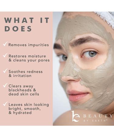 Bentonite Clay Hydrating Face Mask - Pore Cleaner & Minimizer, Blackhead Removal, Skin Care Treatment - 4 Fl Oz - Buy Online on GoSupps.com