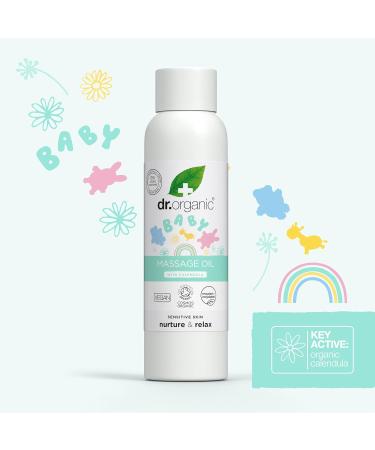 Dr Organic Calendula Baby Massage Oil Sensitive Skin Soothing & Affective Massage Dermatologically Tested Natural Vegan Cruelty Free Paraben & SLS Free Organic Certified 150ml - Buy Online on GoSupps.com