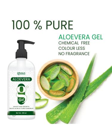 GLIMLACH Aloe Vera Gel for Face & Hair | Pure Aloe Vera & Vitamin E | 300ml - 10.55 Fl Oz | Moisturizing Skin Care - Buy Online on GoSupps.com