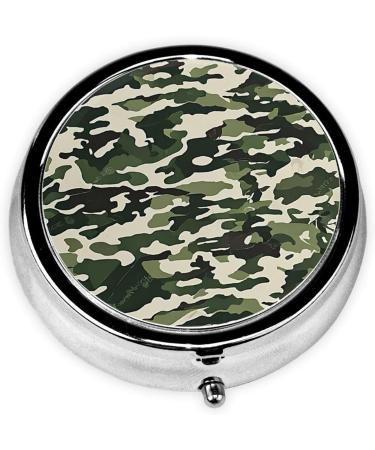 Cold Tree Camouflage Mini Round Pill Box | 3 Compartment Pill Organizer for Travel Home & Office Use | Portable Medicine Case - Buy Online on GoSupps.com