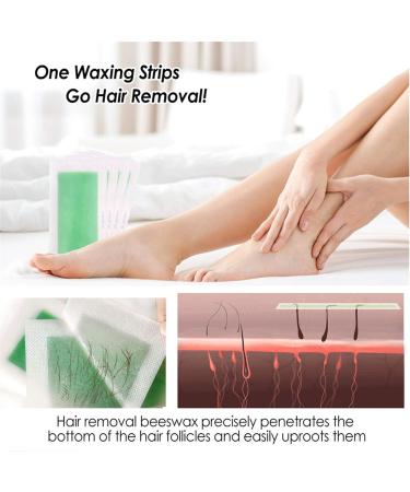 Buy Lead Wax Strips - 24 Plant Extract Body Hair Remover | Skin-Friendly & Multifunctional Bikini Wax for Face & Arms - Teksome - Buy Online on GoSupps.com