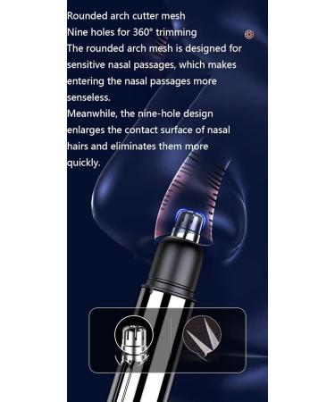 Buy Painless USB Rechargeable Nose Hair Trimmer - Waterproof Dual Blade Trimmer for Men & Women | Easy to Clean Black Color - Buy Online on GoSupps.com