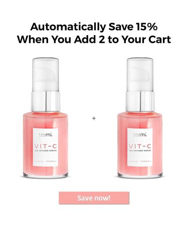 Teami Topical Vitamin C Serum with Hyaluronic Acid, Collagen, Salicylic Acid & Vitamin E Oil - K Beauty Anti Aging Face Serum for Glass Skin - 1 oz - Buy Online on GoSupps.com