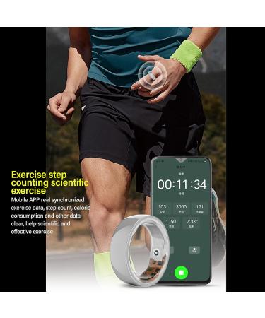 Smart Ring - Sleep Monitoring & Fitness Tracker with Pedometer & Body Temperature Detection | International Shipping - Buy Online on GoSupps.com