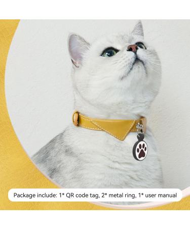 Whoseid QR Code Cat Tag - Modifiable Pet Profile with Emergency Contacts & Location Alerts | Collar Accessory for Medium to Large Breeds - Buy Online on GoSupps.com