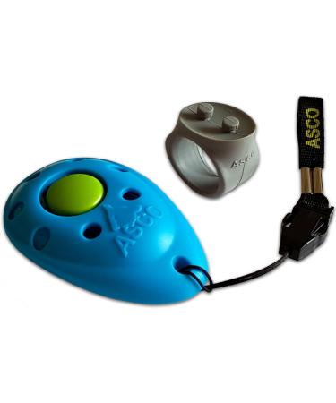 Asco 2x Premium Clicker for Dog & Cat Training | Professional Clicker for Horses - Blue AC04F 2 Pieces - Buy Online on GoSupps.com