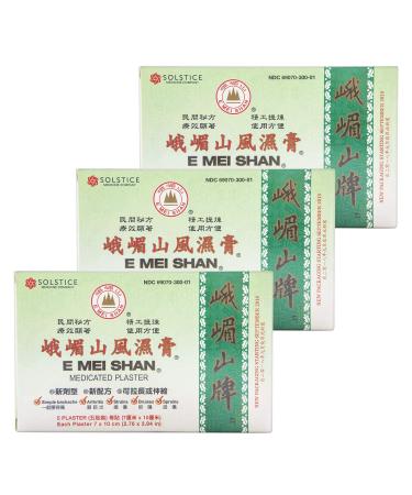 E Mei Shan Medicated Plaster (Jako Kototsu) (5 plasters 3.8 in x 2.75 in) - 3 Boxes