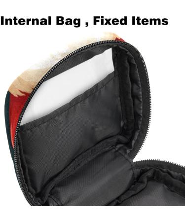 Muoooum Merry Christmas Pattern Ladies Tie Storage Bag - Portable Menstrual Cup & Bandage Pads Organizer for Teens - Buy Online on GoSupps.com