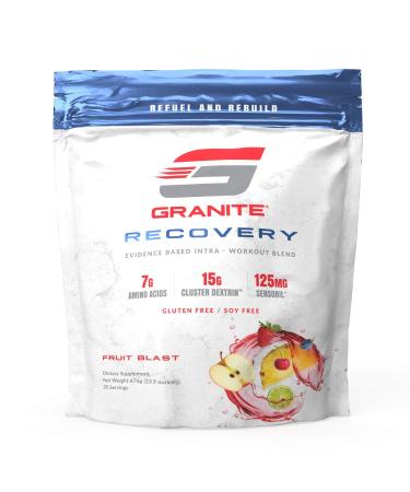 Intra-Workout Powder by Granite Supplements | 20 Servings of Recovery Fruit Blast to Maximize Muscle Growth and Speed Up Recovery | Includes Amino Acids, Cluster Dextrin, and Sensoril Ashwagandha