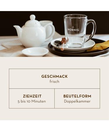 J. Hornig Peppermint Tea Natural Fresh Peppermint Flavor 100 Tea Bags (4x25 Bags) - Premium International Delivery - Buy Online on GoSupps.com