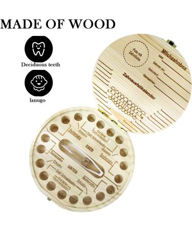 Premium Wooden Tooth Box - Perfect Storage for Baby Teeth | Unique Keepsake for Boys & Girls | Ideal Birth Gift - Buy Online on GoSupps.com