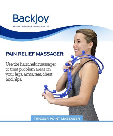 BackJoy Trigger Point Relief Self Massage Stick - Foldable Therapy for Lower Back Neck & Foot - Blue - One Size - Buy Online on GoSupps.com