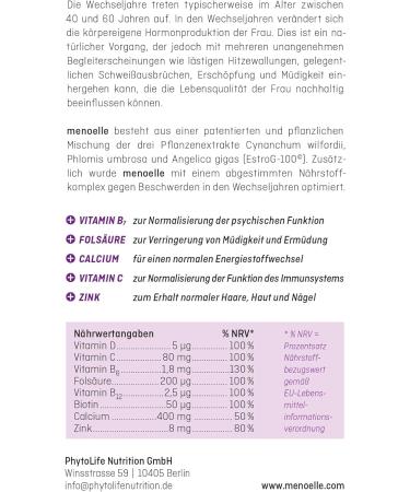 Menoelle Menopause Tablets - Hormone-Free Vegan Estrog-100 for Hot Flashes & Insomnia | 60 Tabs/Month - Buy Online on GoSupps.com