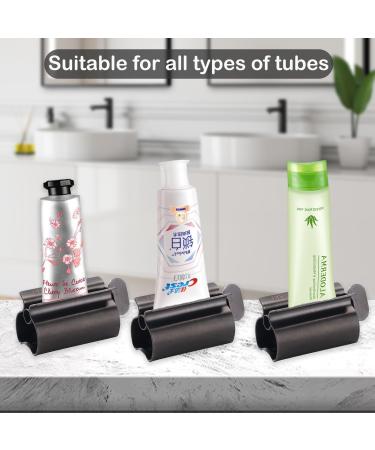 UDQYQ Tubes Queys Tubing Press - 3-Pack Stainless Steel Toothpaste Squeezer & Holder - Maximize Every Drop (Matt Black) - Buy Online on GoSupps.com