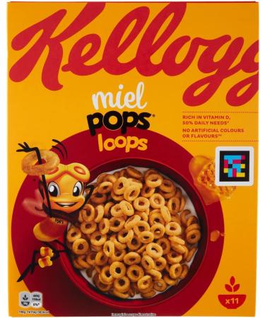  Italian Gourmet E.R. Miel Pops Loops Cereal Honey Ring Set Crispy Cereal with Vitamin D 3 x 330g for Kids and Adults + Italian Gourmet Polpa - Buy Online on GoSupps.com
