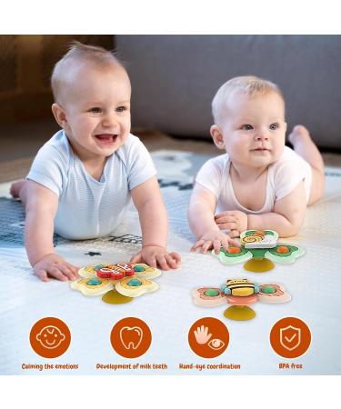 Welan Saugnapf Baby Toy Set - 3 Funny Sensory Water Toys for Infants - Bath Tub Toys (1 Year+) - Butterflies Bees & Snails - Buy Online on GoSupps.com