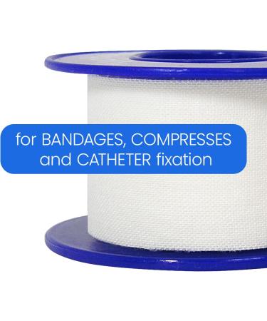 Medrull Fixing Patch Classic 5m x 2cm - Wound Bandages White Tape Roll for Secure Dressings - International Shipping Available - Buy Online on GoSupps.com