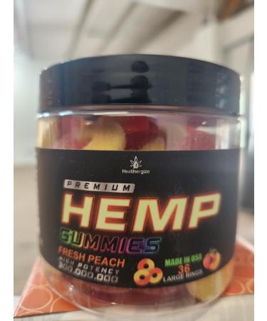 Hemp Gummies Peach Ring Gummy Bears-Natural Hemp Oil for Peace and Relaxation-Promote Sleep and Calmness-Non Groggy Edibles-Natural Omega-Made in USA - Buy Online on GoSupps.com