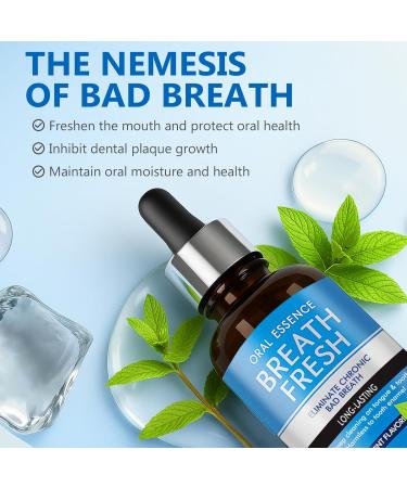 Bad Breath Treatment for Adults - Natural Fast-Acting Breath Freshening Drops with Long-Lasting Protection Alcohol-Free Oral Care Solution for Social Confidence - Buy Online on GoSupps.com