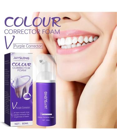 Purple Foam Color Corrector 60ml | Teeth Whitening & Stain Removal | Boost Your Smile with Purple Tooth Color Corrector - International Shipping Available - Buy Online on GoSupps.com