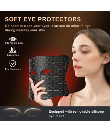 Lovsheme LED Face Mask - Professional Grade Skincare at Home FDA Approved Red Light Therapy Mask for Acne Wrinkles and Skin Rejuvenation 3 Light Modes Remote Control Includes Eye Protection - Buy Online on GoSupps.com