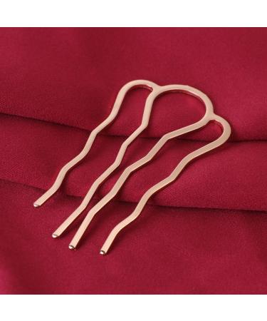 Lurrose 6pcs Metal Hair Combs Pins - 4 Teeth Side Combs for DIY Updo Accessories | Golden Hairpins for Women & Girls - International Shipping Available - Buy Online on GoSupps.com