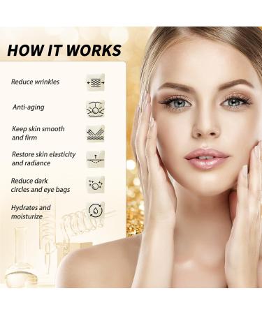 Golden Glow Under Eye Patches - 60 Pcs Rejuvenating Eye Gels for Dark Circles & Puffiness Relief - Buy Online on GoSupps.com