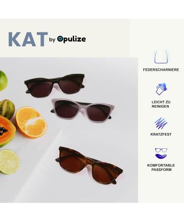 Opulize Kat Sonnen Reader - CAT-EYE UV400 Glasses for Men & Women - Brown Tortoise +2.00 Diopters - Stylish & Durable with Feder Hinges - Buy Online on GoSupps.com
