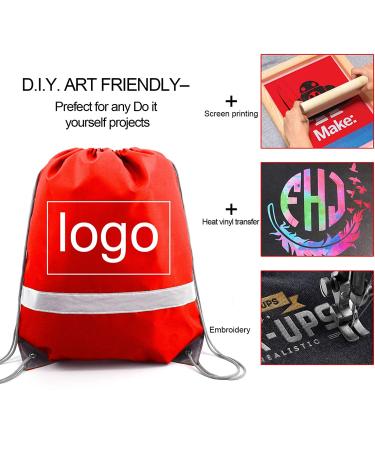 BeeGreen Drawstring Backpack 20|30|50 Pieces for Gym Sport Trip  DIY Reflective Strips Cinch Sack for Kids  Women and Men 20 Red 20 - Buy Online on GoSupps.com