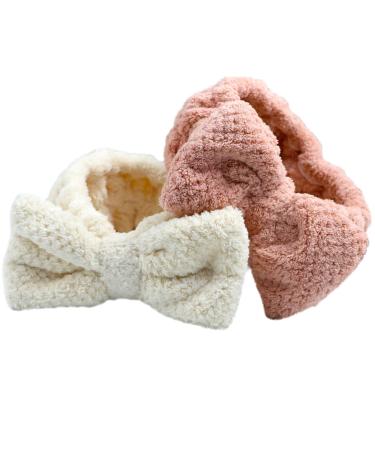 Spa facial headband makeup hair bands loop hair band elastic head wrap for women girl face washing skin care yoga sport shower 2 pieces