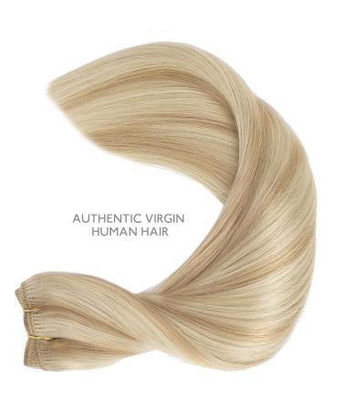 50cm 100g Real Hair Extensions - Light Blonde Highlights - Golden Blonde Sew-in Weft Hair Extensions - Buy Online on GoSupps.com