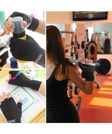 Copper Arthritis Compression Gloves for Men & Women - Medium Size (2 Pairs) - Buy Online on GoSupps.com
