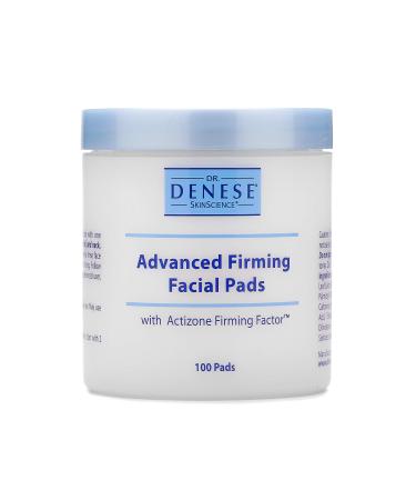 Dr. Denese SkinScience Advanced Firming Facial Pads Exfoliator & Deep Pore Face Cleanser  Toner & Skin Care Glycolic Acid  Peptides & Aloe - Vegan  Paraben-Free  Cruelty-Free - 100 Count 100 Count (Pack of 1)