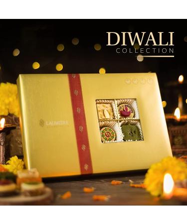 Laumiere Gourmet Fruits - Diwali Collection Rectangle - 1.1 Lbs - Indian Mithai Box - Fruits and Nuts Sweets - No Added Sugar - All Natural Ingredients - Diwali Gift Hamper - Indian Mithai Sweet Large (Pack of 1) - Buy Online on GoSupps.com