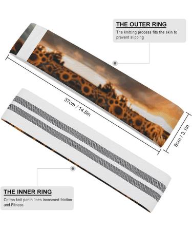Premium Resistance Bands - Elastic Fabric Exercise Bands for Fitness & Leg Workouts - Cloudy Image Print - Buy Online on GoSupps.com