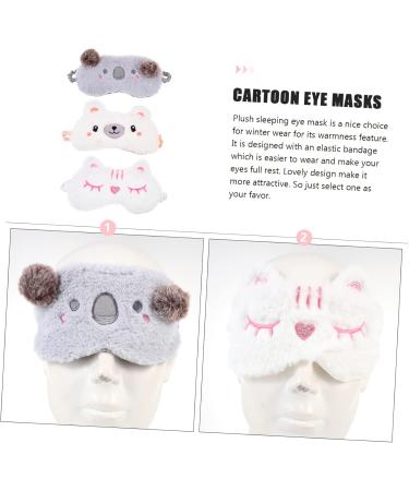 FOMIYES 12 Pcs Plush Eye Masks - Travel Sleep Blindfolds 3D Sleeping Masks for Kids Satin Eye Shades for Comfortable Sleep - Buy Online on GoSupps.com