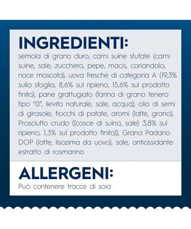  Italian Gourmet E.R. Barilla Pasta all' Uovo Le Emiliane Tortellini con Prosciutto Crudo egg noodles egg pasta 250 g + Italian gourmet pulp 400 g - Buy Online on GoSupps.com