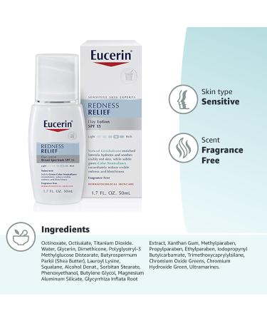 Eucerin Redness Relief Day Lotion SPF 15 - 1.7 fl. oz. - Neutralizes Redness, Protects Skin - Buy Online on GoSupps.com