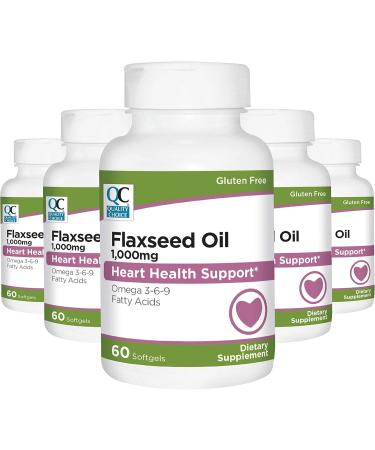 Quality Choice Flaxseed Oil 1000 mg Softgels Cold Pressed Plant-Based Source of Omega Fatty Acids 120 Easy-to-Swallow Softgels No Artificial Colors or Preservatives - Buy Online on GoSupps.com
