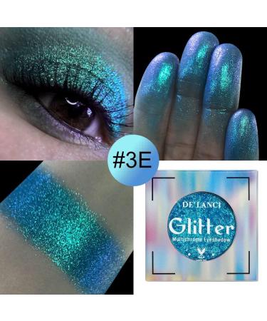 Metallic Duo-chrome Eyeshadow Makeup High Pigment Blue Purpul Green Multichrome Eyes Shadows Shimmery LongWear Gorgeous Color Bright and Vibrant Glitter Eye Shadow No Creasing Talc Free Blue Green #3e - Buy Online on GoSupps.com