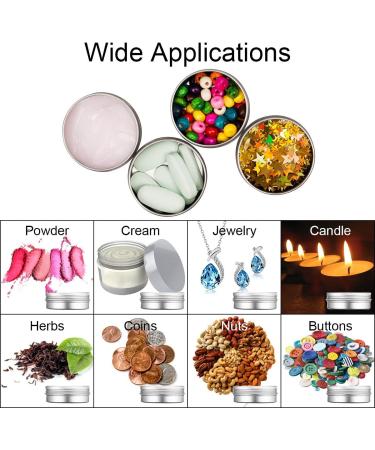 Buy 20 Aluminum Empty Jars (20ml) - Round Travel Cream Jars for Lotion Masks & Nail Art - Silver - International Shipping Available - Buy Online on GoSupps.com