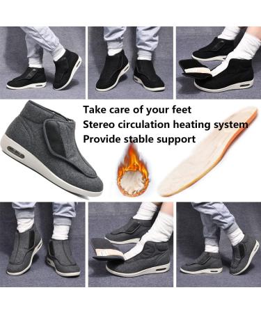 LGZY Diabetic Shoes for Men and Women | Wide Width Support for Swollen Feet, Edema & Plantar Fasciitis | Grey - Size 37 EU - Buy Online on GoSupps.com
