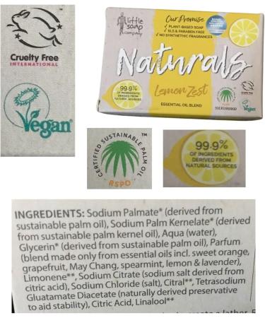 Bundle of 3 Soaps 1 Sweet Orange (100g) 1 Lemon Zest (100g) and 1 Peppermint & Eucalyptus (100g) - Buy Online on GoSupps.com