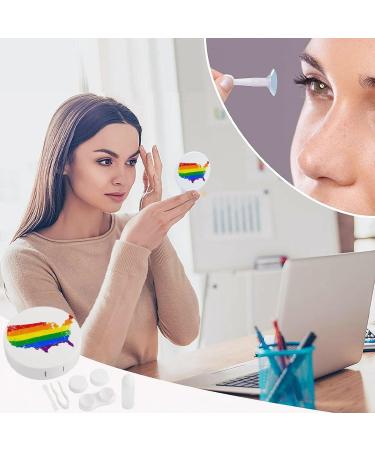Gay Pride America Map Contact Lens Storage Kit | Portable Mirror Lens Holder - Buy Online on GoSupps.com