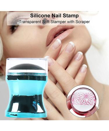 3-Piece Nail Art Stamper Set Silicone Stamping Gel & 6 Stencils for DIY Nail Decoration | Perfect Manicure Tools - Buy Online on GoSupps.com