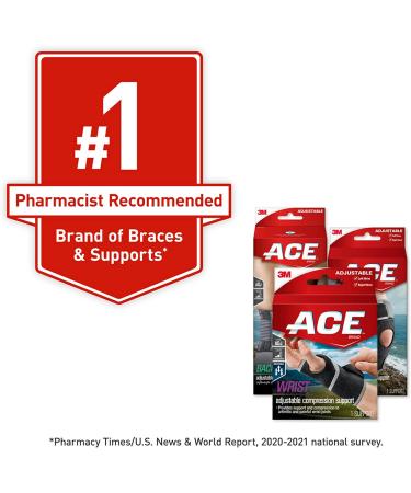 ACE Compression Knee Support - Large/X-Large White/Gray - 1 Pack | Joint Protection for ACL, Support for Weak Sore Muscles | Flexible & Comfortable - Buy Online on GoSupps.com