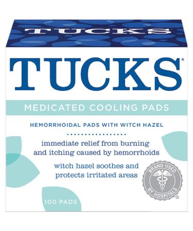 Tucks Medicated Hemorrhoid Cooling Pads. 100 Pads Each (Pack of 2)